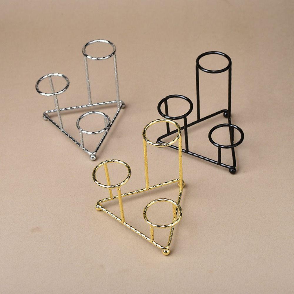Large Capacity Triangular Ball Base Silver/Black/Gold Crystal Ball Stand  Office