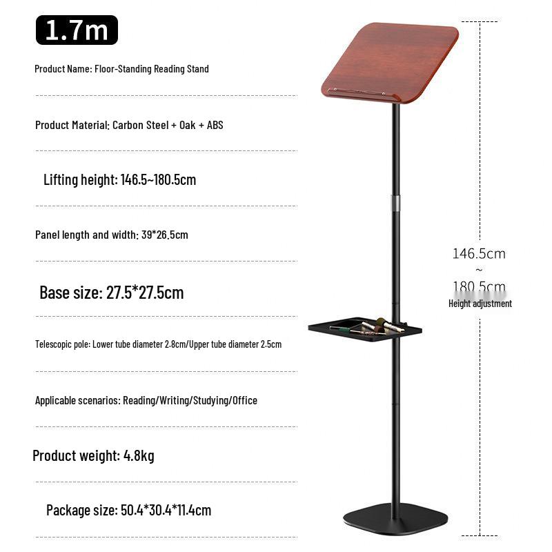 Solid Wood Adjustable Stand for Music Sheets, Books, Laptops, Projectors, and More
