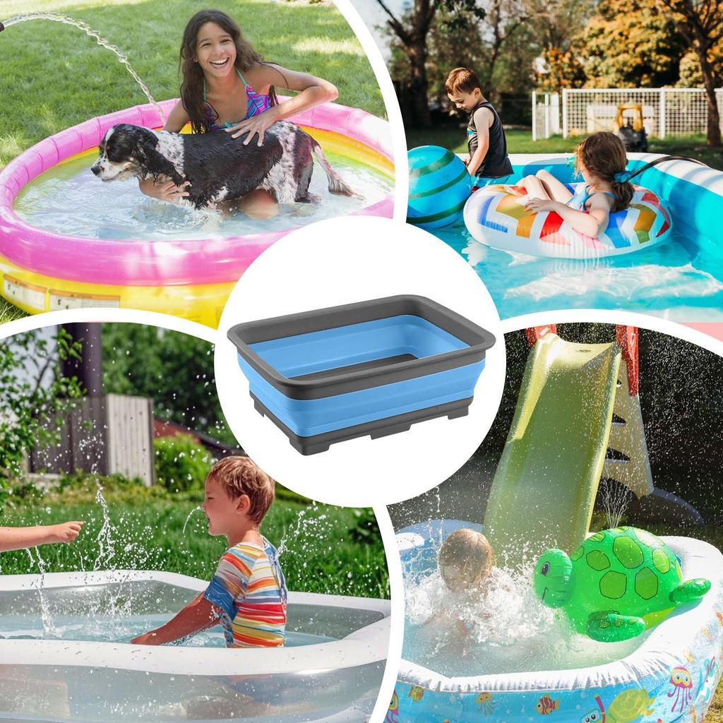 Portable Foot Bath Folding Pool Foot Tub Feet Soaking Bucket  for Home Outdoor Camping Spa Basin Pool Tub for Feet