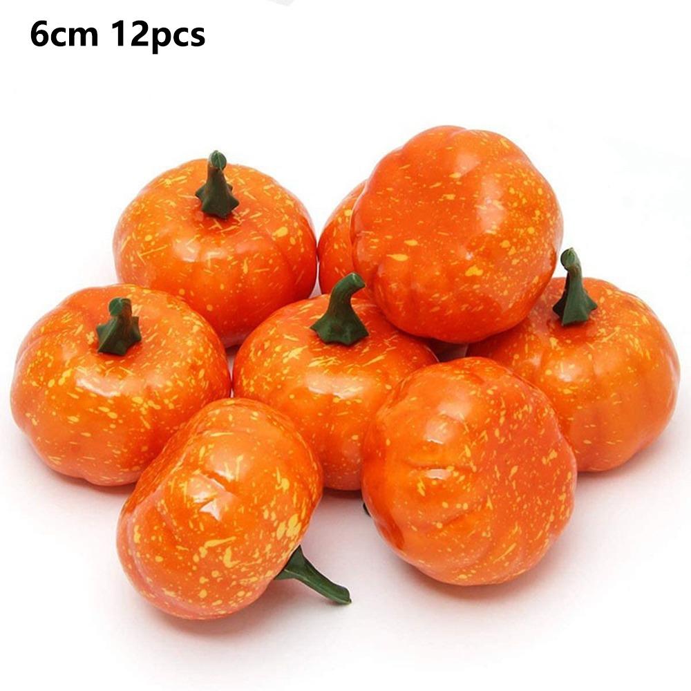 5PCS Foam Foam Pumpkin Mini Size Halloween Decorate Pumpkins Artificial Pumpkin For Halloween