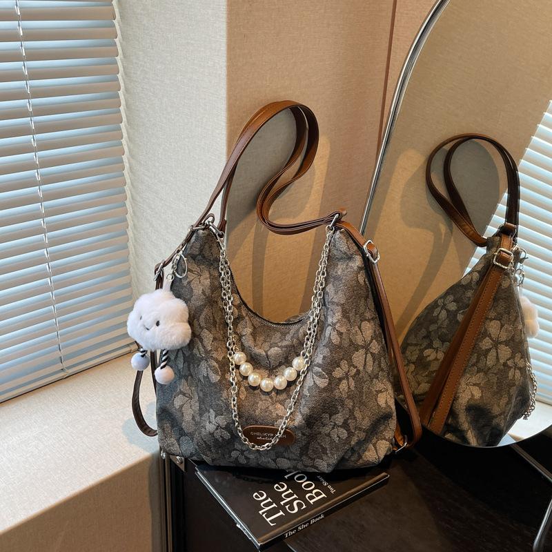 

Женская сумка-тоут большой вместимости, новая универсальная наплечная сумка для поездок на работу, повседневный нишевый многофункциональный рюкзак чёрный