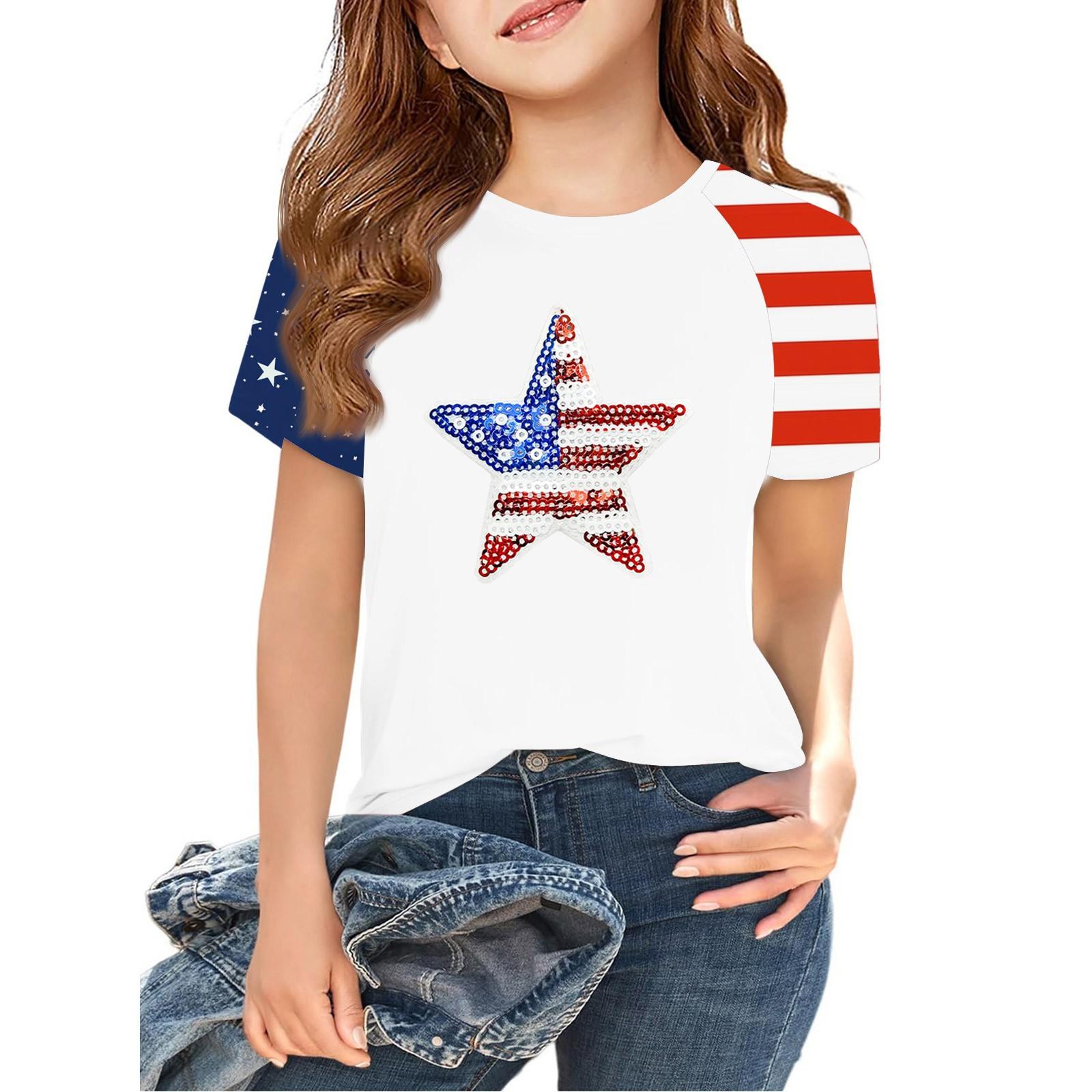 

Tops For Youth Kids Boy And Girls 2-10 Years Round Neck Short Sleeve Trendy Tops 160 винний