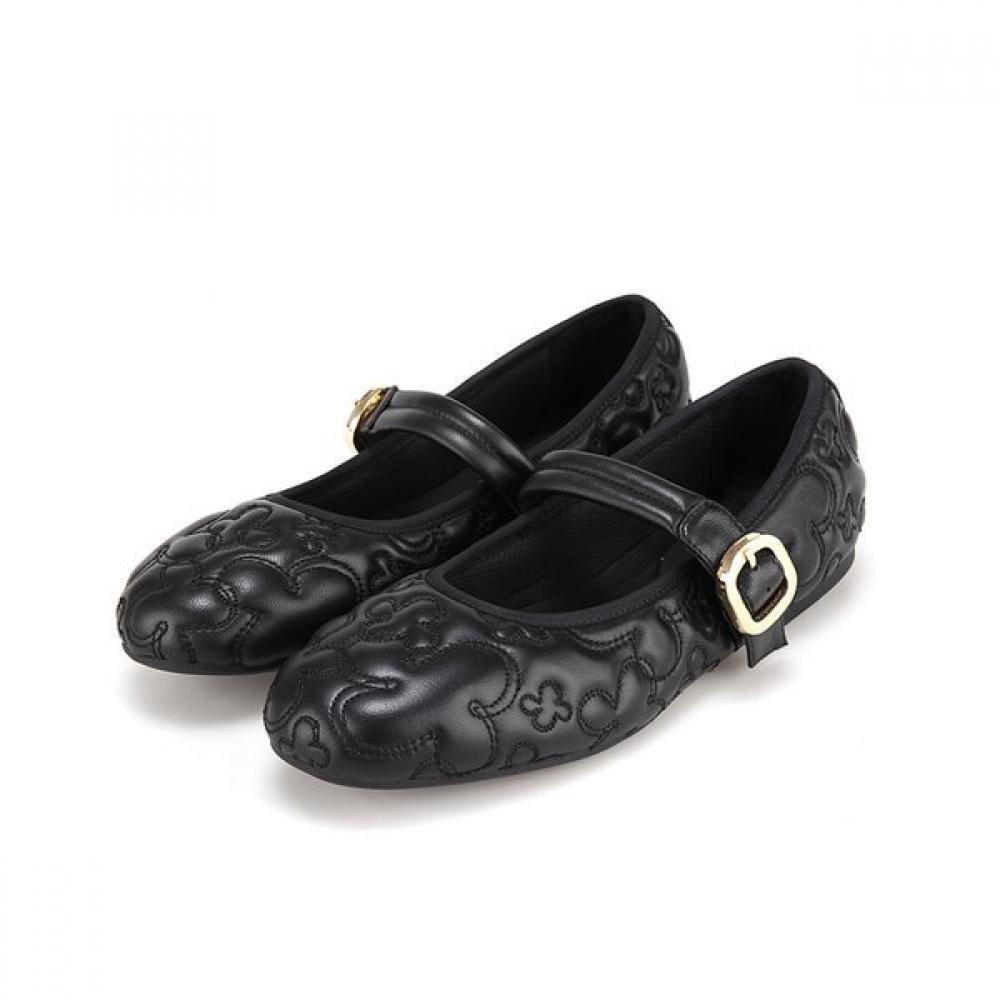 

Barbara Leather Quilted Mary Jane Flat Bbh546bk 250mm