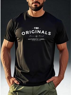 Men's Vintage "THE ORIGINALS" Icon Print T-Shirt - Soft Breathable Short Sleeve Tee with Original Logo