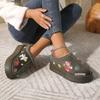Bohemian Lace Print Decorative Women's Snow Boots Ethnic Style Autumn and Winter Thick-soled Short Tube Warm and Comfortable Cotton Shoes