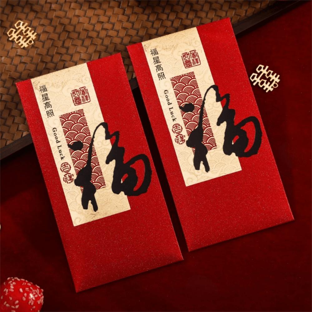 Chinese Style Red Envelopes Blessing Good Luck Money Bags New Year Decor Hongbao  Wedding Ceremony
