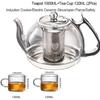 Tetera de Vidrio Resistente al Calor para Cocina de Inducción Horno Electromagnético Olla con Filtro Multifuncional Hervidor para Estufa de Gas Juego de Té