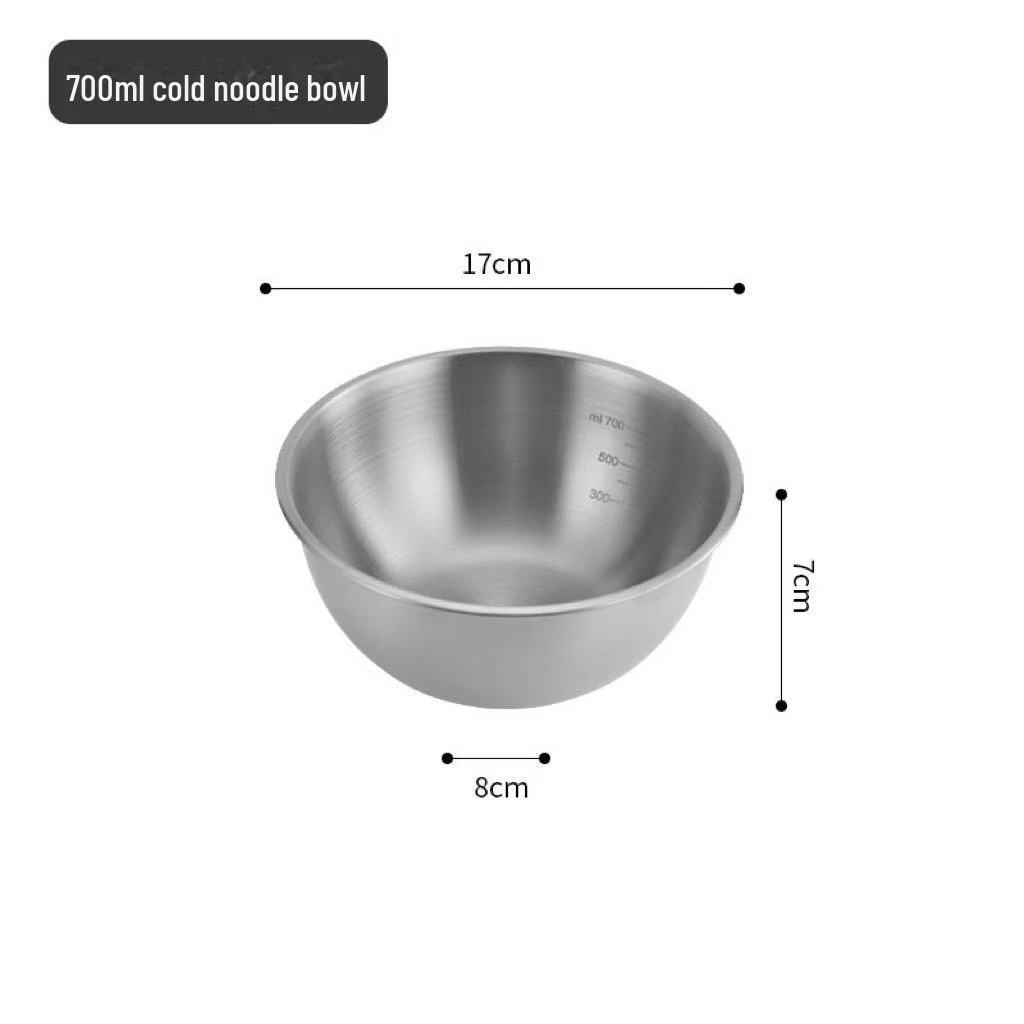 

Миска из корейской нержавеющей стали для пищевых продуктов: Идеально подходит для холодной лапши, салатов, пибимпаба и многого другого.