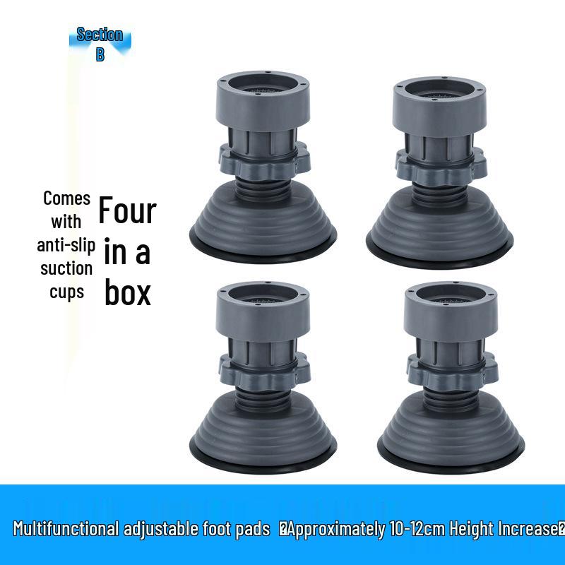 Universal Shock-Absorbing Anti-Slip Adjustable Washing Machine Foot Pad Riser Tray