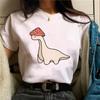 Mushroom t shirt women streetwear comic funny Tee female Y2K tops Japanese comics graphic clothing Retro round neck print TShirt