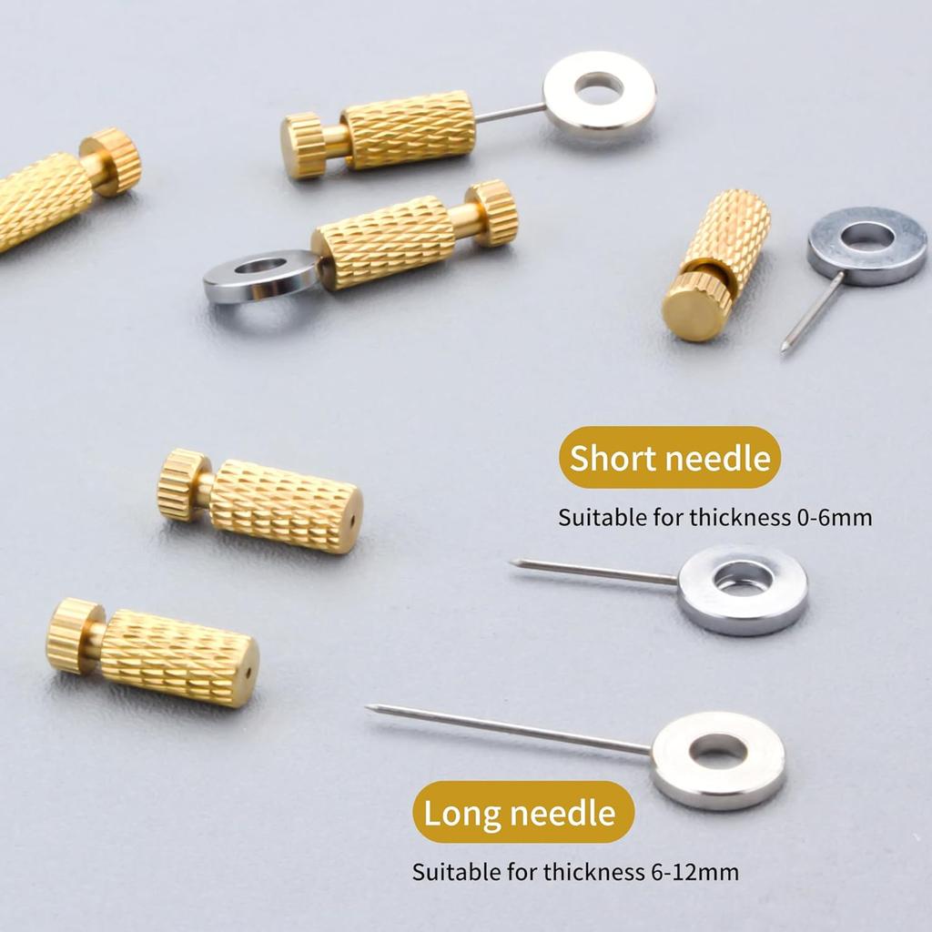 YUSBUTON Leathercraft Suture Positioning Needles - 12Pcs DIY Leather Locking Pins for Fixing Sutures, Seam Pinning, and Precise Stitching.…