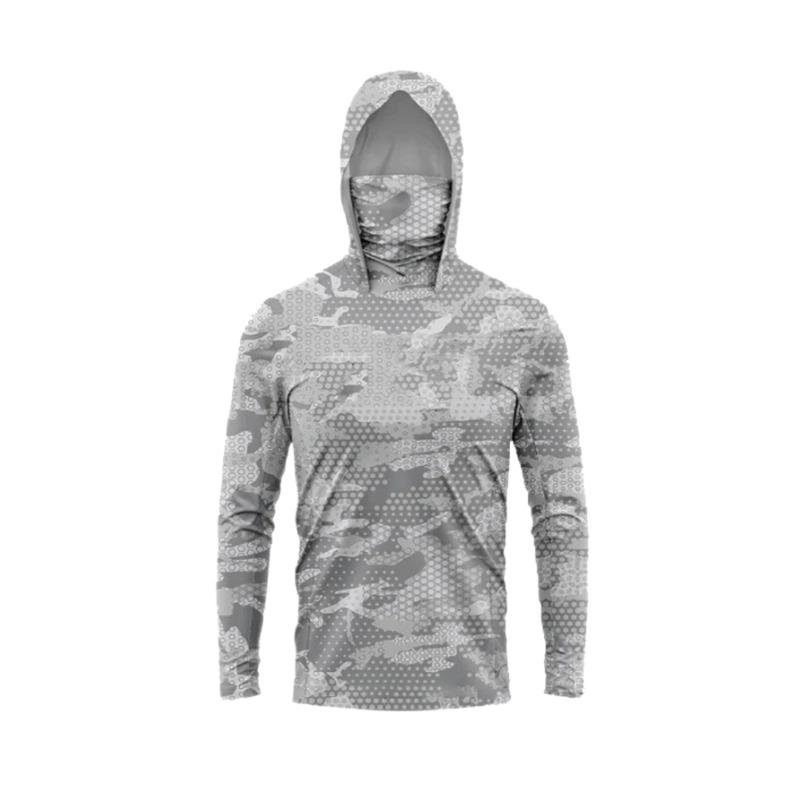 Summer Long Sleeve Shirts Quick Dry Uv Protection Clothing Hoodied Mask Uv Fishing Tops Sportswear
