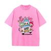 XH+44 MINISO 2026 Summer Vintage Wash Printed Pure Cotton Shoulder Style Men's and Women's Round Neck Short Sleeved Couple T-shirt