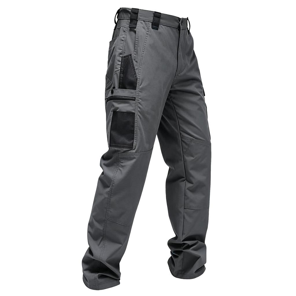 Pantalon de travail résistant à poches multiples pour hommes Coupe ample Tissu respirant Coutures renforcées Six poches fonctionnelles Pantalon utilitaire d'extérieur