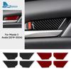 Real Soft Carbon Fiber Sticker For Mazda 3 -2025/CX-30 -2025 LHD RHD Car Inner Door Bowl Panel Interior Trim Accessories