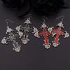 Upside Down Cross Earrings Trad Gothic Vintage Pentacle Cross Enamel Dangle Earrings Best Jewelry Gifts for Women