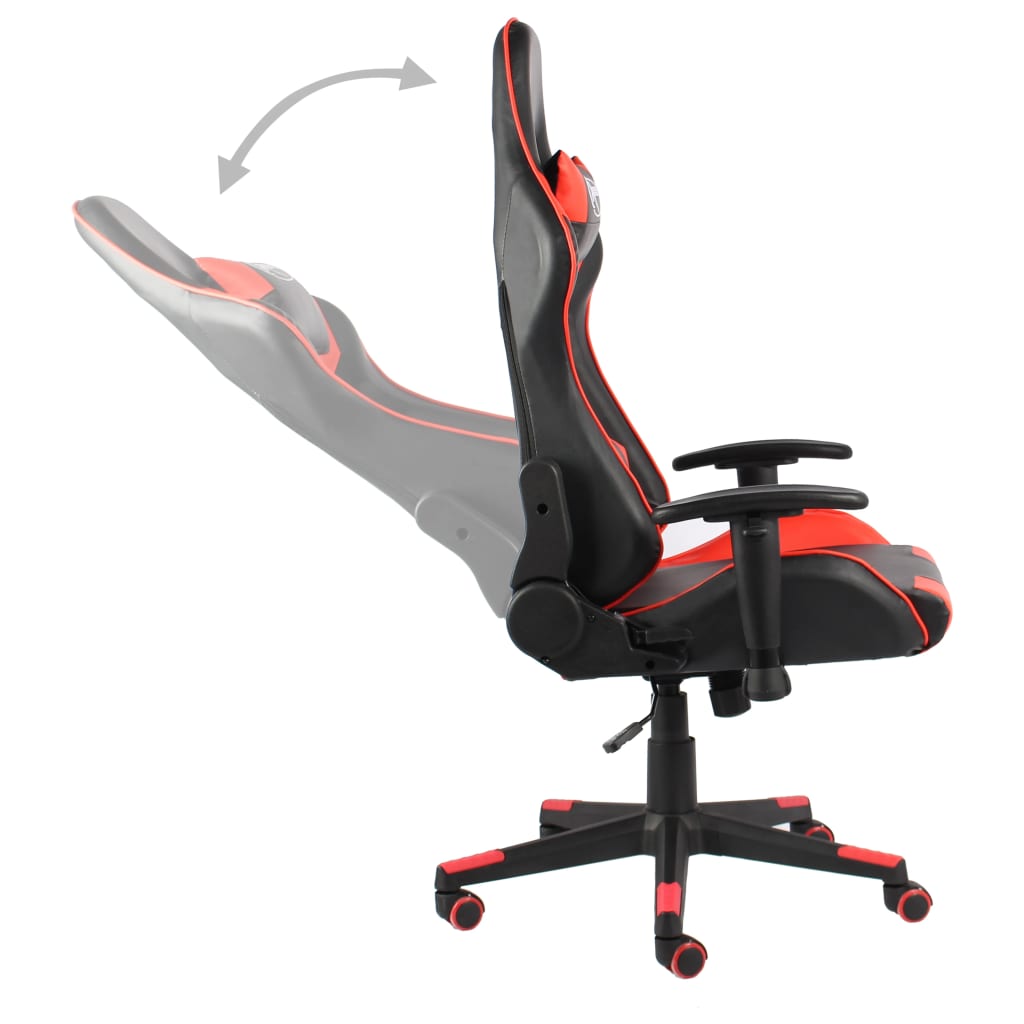 Gaming Chair Swivel Red PVC
