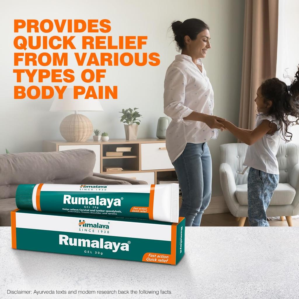 Himalaya Rumalaya Gel 30G Quick Relief For Body Pain Knee Pain Back Pain Muscle Discomfort Joint Stiffness Swelling Relief Ayurvedic Formula