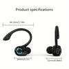 New 1PC Bluetooth Earhook Headset with Mic Noise Cancelling, Rechargeable Battery, Volume Control, for Business, Ideal for IPhone, SamSung, Android