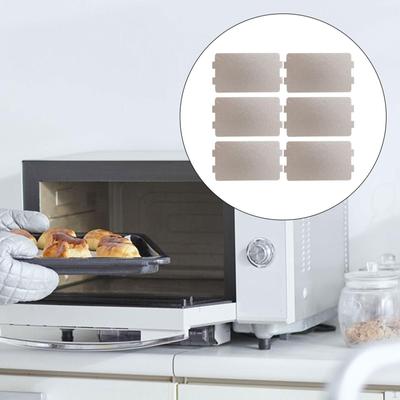 6 Pieces Microwave Oven Wave Guard Cover Mica Chips Trimmable 11.5x6.5cm Waveguide
