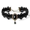 Gothic Viktorianische Schwarze Spitze Halskette Frauen Mädchen Boho Quaste Sexy Spitze Choker Steampunk Dark Loli Stil Halloween Schmuck