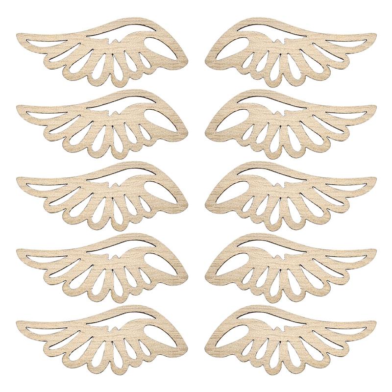 

10 шт./пакет 4 стиля DIY крылья ангела деревянные чипсы декоративные украшения поделки скрапбукинг граффити кнопки аксессуары