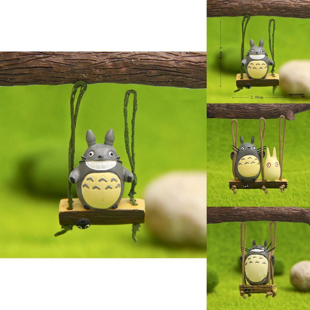 Totoro Swing Cat Mini Resin Model For Home Decor And Gift Giving
