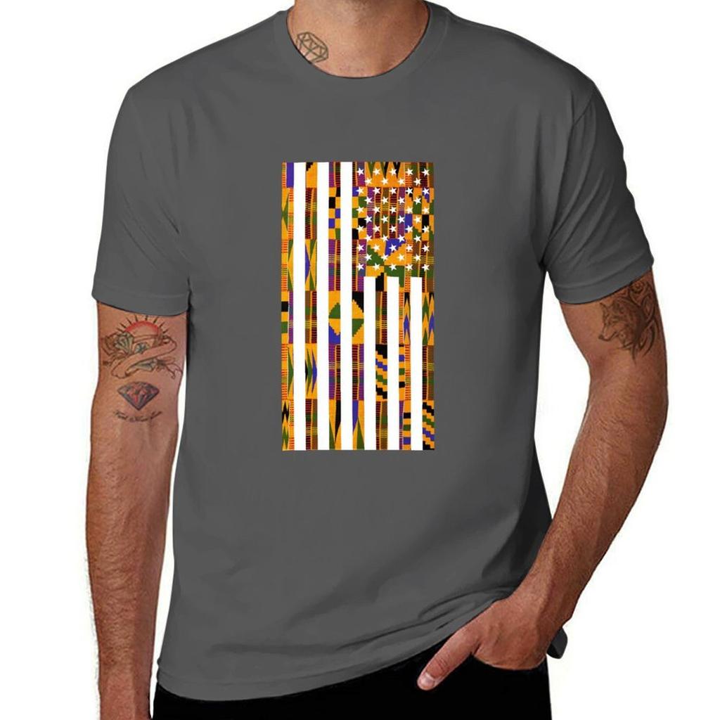 African Americanflag Tshirt Classic Graphic Short Sleeve Top
