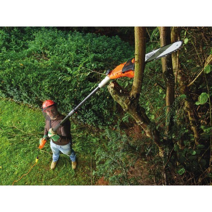 Elagueuse électrique sur perche électrique BLACK+DECKER - PS7525-QS - 800W - 25 cm - Manche extensible jusqu'à 2,44 m