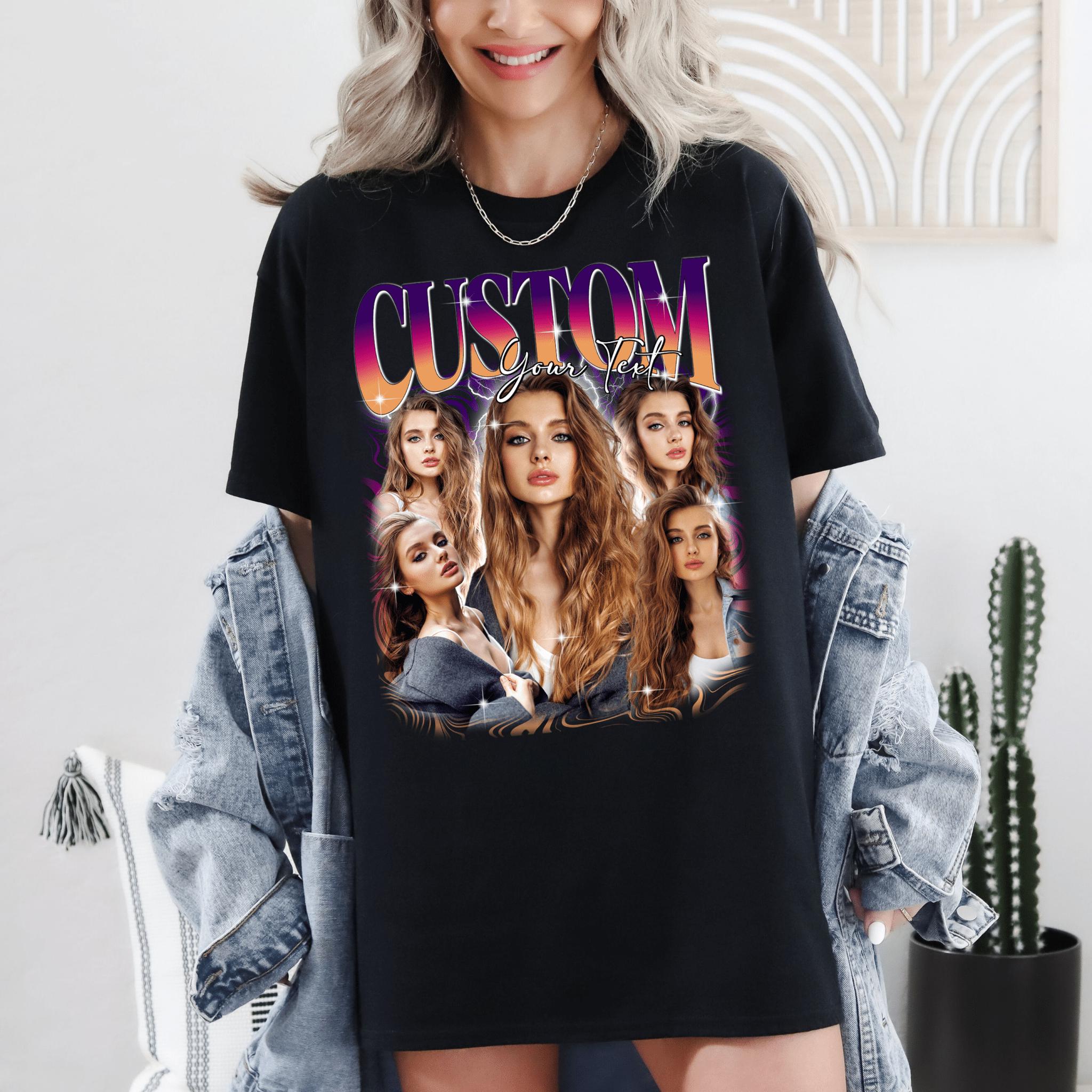 Personalised Bootleg Rap TShirt Retro 90s Graphic Tee T Shirt Women S