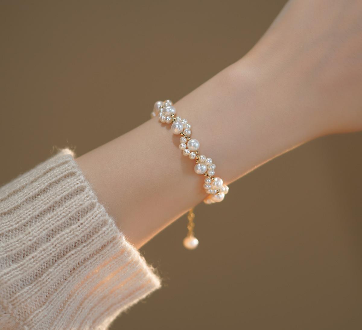 Jewelry Cat Claw Shijia Imitation Pearl Heavy Industry Highlight Pearl Bracelet