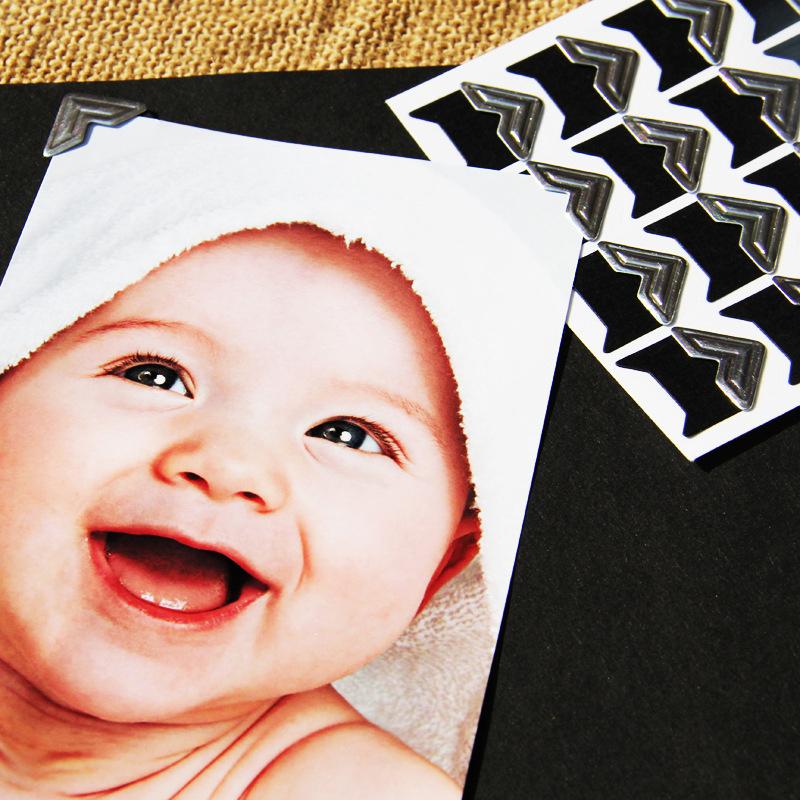 DIY Vintage Corner Photo Albums Corner Stickers Kraft Paper Album Frame Decor Scrapbooking Decoration