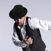 Costume Hat  Fedoras Hat Musical Festival Hat Adult Winter Autumn Party Hat Unisex Headwear Stage Show Bowlers Hat