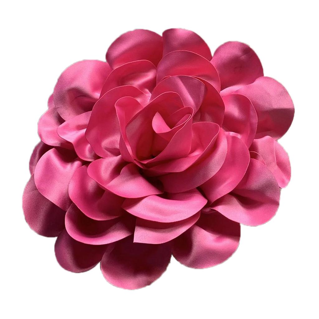 Elegant 24cm Handmade Lapel Pin Beautiful Satin Flower Lapel Pin Delicate Brooch Jewelry for Work and Business