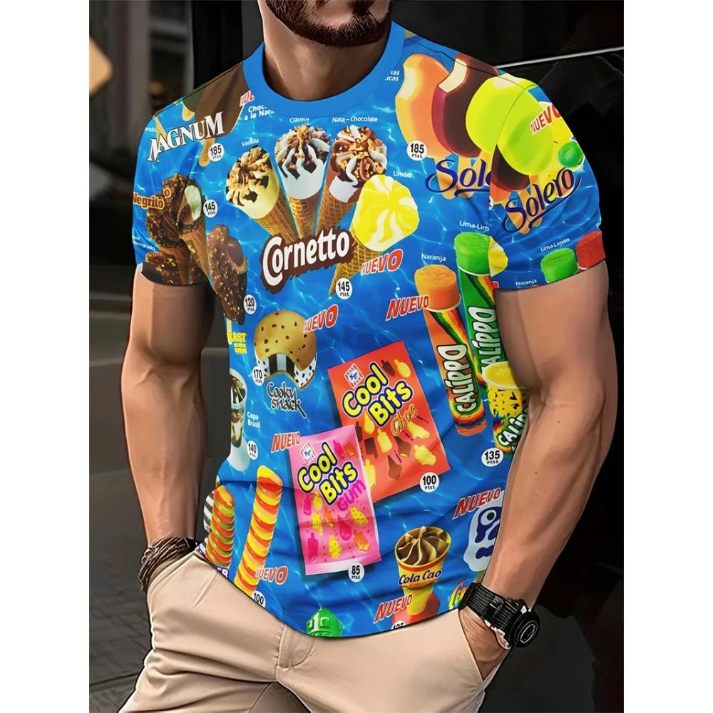 Summer Men's T-shirt Cartoon Animal Print Casual Short Sleeve Y2k T Shirt Women Outdoor Plus Size Streetwear Clothing