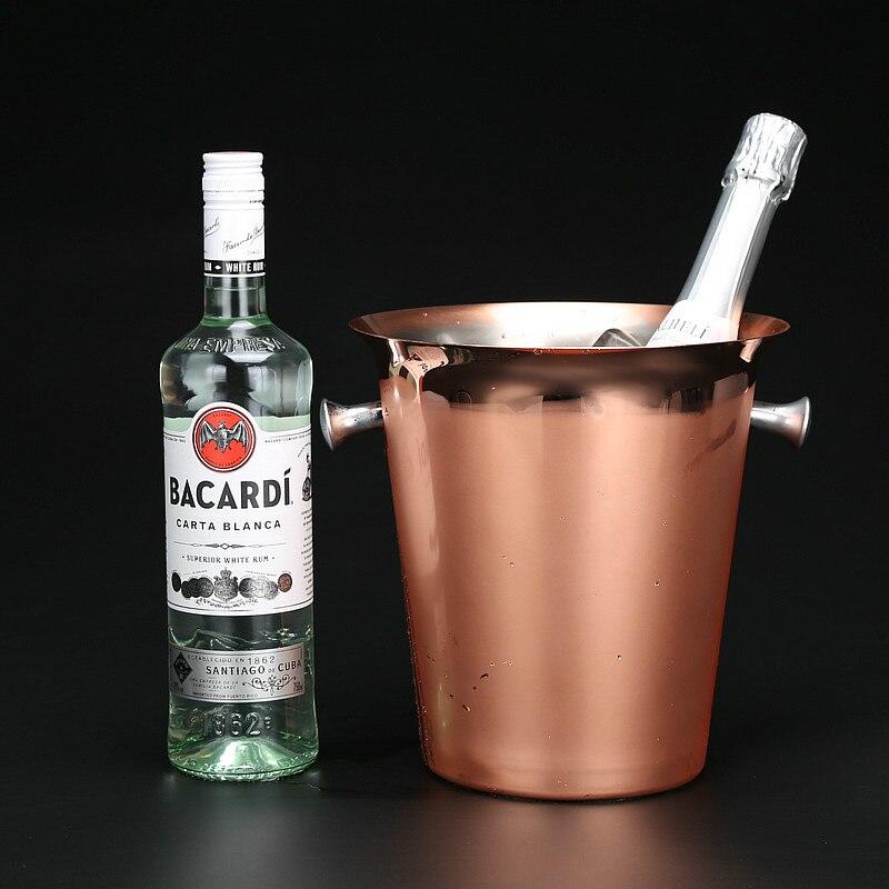 Secchiello per Ghiaccio in Acciaio Inossidabile da 5L Secchiello per Champagne in Rame Dorato Secchiello per Champagne | Secchiello per Ghiaccio e Pinze