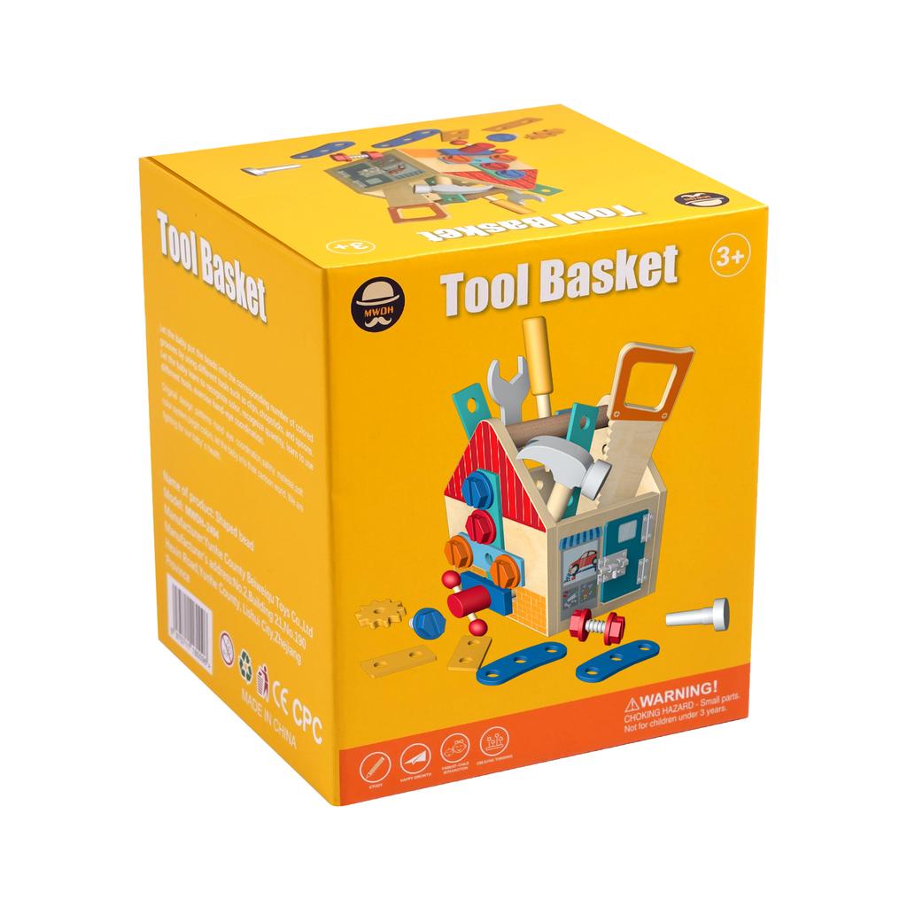 Wooden Tool House Playset – Montessori STEM Construction Toy for Toddlers & Kids