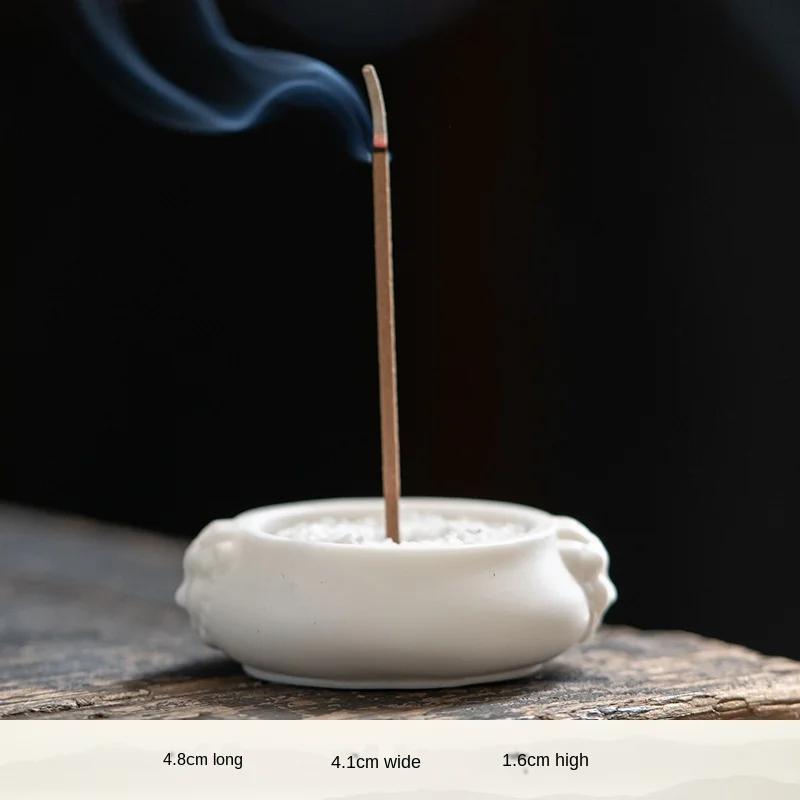 

Mini Ceramic Aromatherapy Stove Small Ornaments Home Tea Room Tea Desktop Home Incense Burner Incense Stick and Base Zen Decor