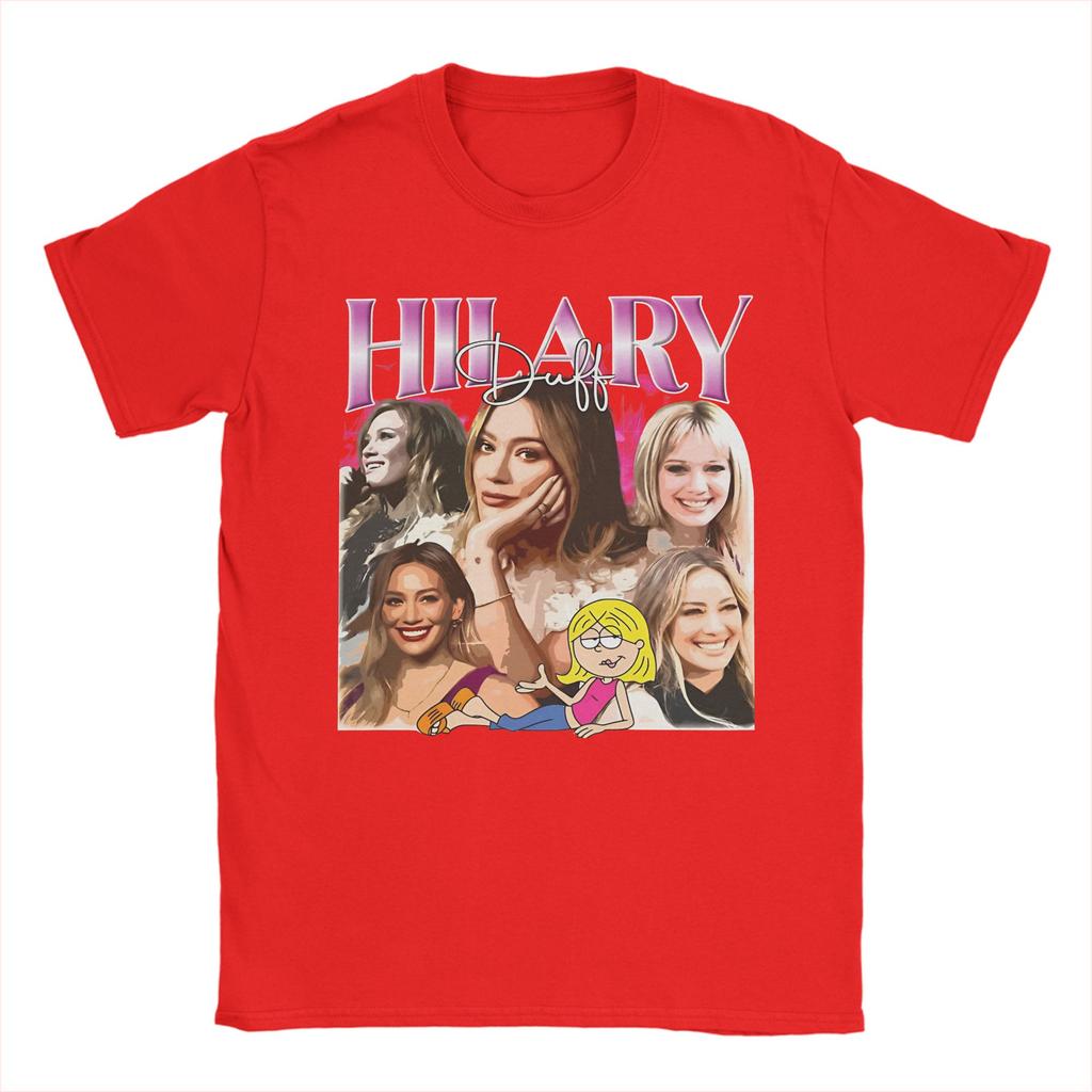 Unisex Vintage Hilary Duff Musician 2026 Tour T Shirts 100 Cotton Tops Fashion Short Sleeve Crew Neck Tees Summer TShirts