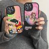P-Powerpuff-GirlS For IPhone 16 15 14 16E 13 12 11 Pro Max Plus Phone Leather Case