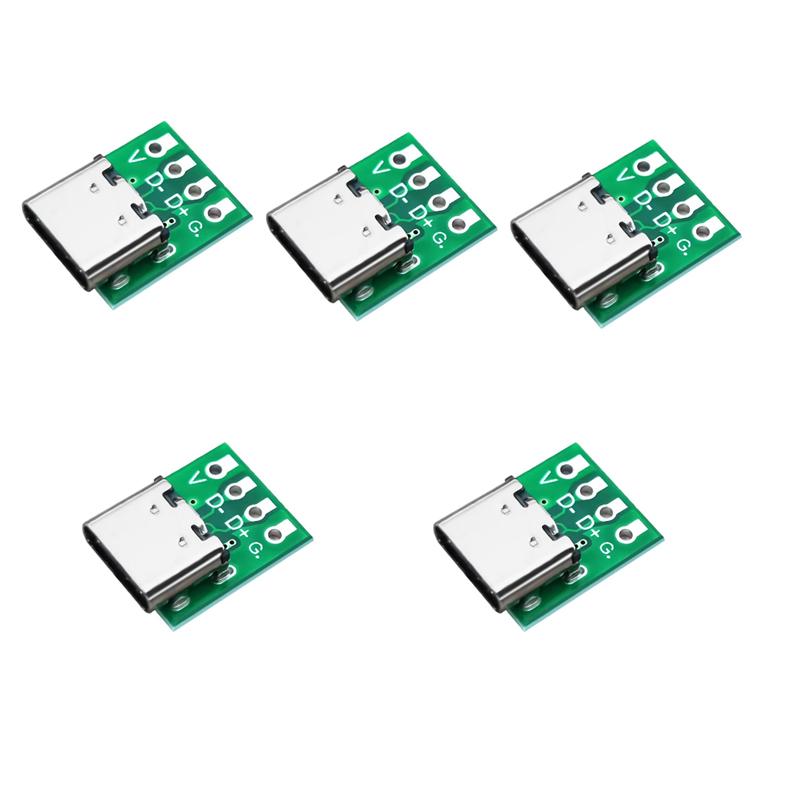 10/5 ks TYPE C USB 3.1 Type C Konektor 16 Pin Testovací PCB Deska Adaptér Zásuvka Pro Datový Kabel Vodič Kabelový Přenos