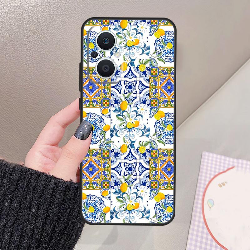 Mediterranean Lemon Funda For OPPO Reno 11 12 13 14 Pro 11F 12F 13F 14F 7 8 Lite OPPO Find X9 X6 X5 X8 Pro Case