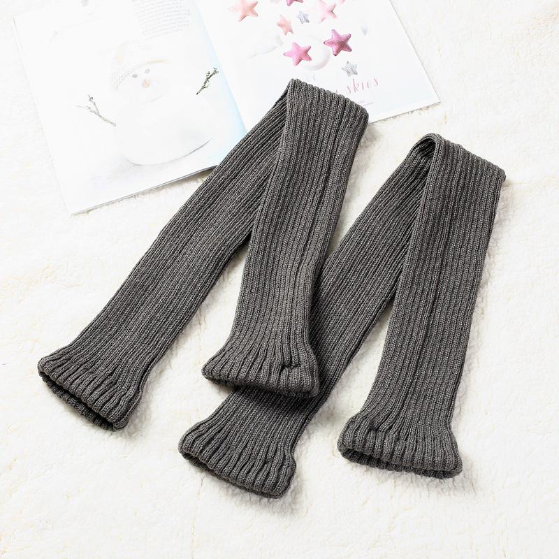 80cm Non-Slip Wool Knit Yoga & Dance Leg Warmers for Women - Autumn/Winter