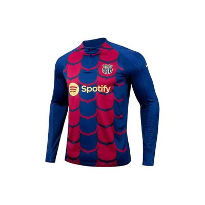 Allover-Print Slim Fit Rundhals Langarm T-Shirt Herren Tops Blau FZ0361-621