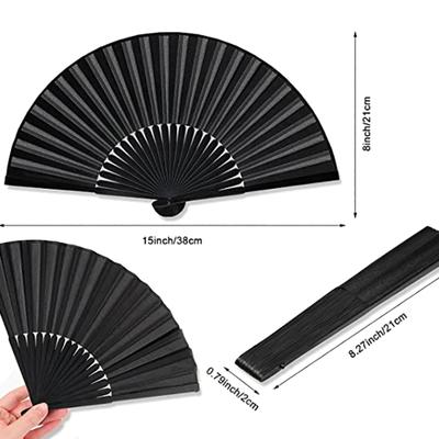 Black Hand Fan Vintage Folding Fans Wedding Party Favor Supplies Dance Home Party Folding Decorative Fans