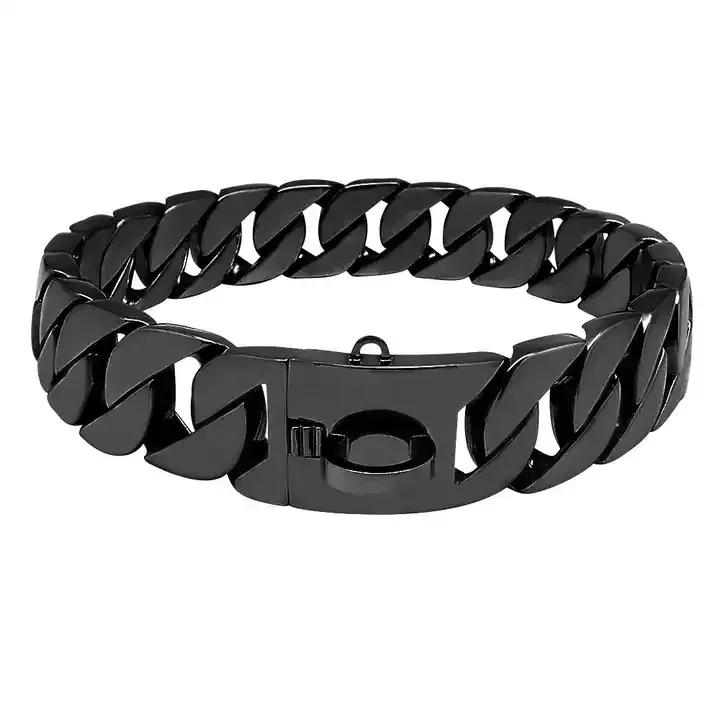 Chunky Heavy Duty Big Stainless Steel Dog Collar, Gold Cuban Link, Dog Collar, 32mm, Pet Accessories