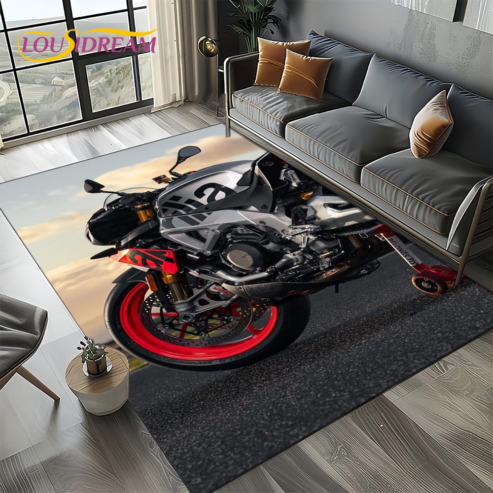 2025 Aprilia Racing Car Logo Motorcycle Carpet Rug for Bedroom Living Room Home Sofa Decoration,kids Play Decor Floor Mat Gift