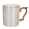 New Pearl Glaze Gold Handle Mug,fashion Coffee Cup Advanced Mug  Rainbow Glazed Ceramic Cup,simple Nordic Teacup Drinkware Gift