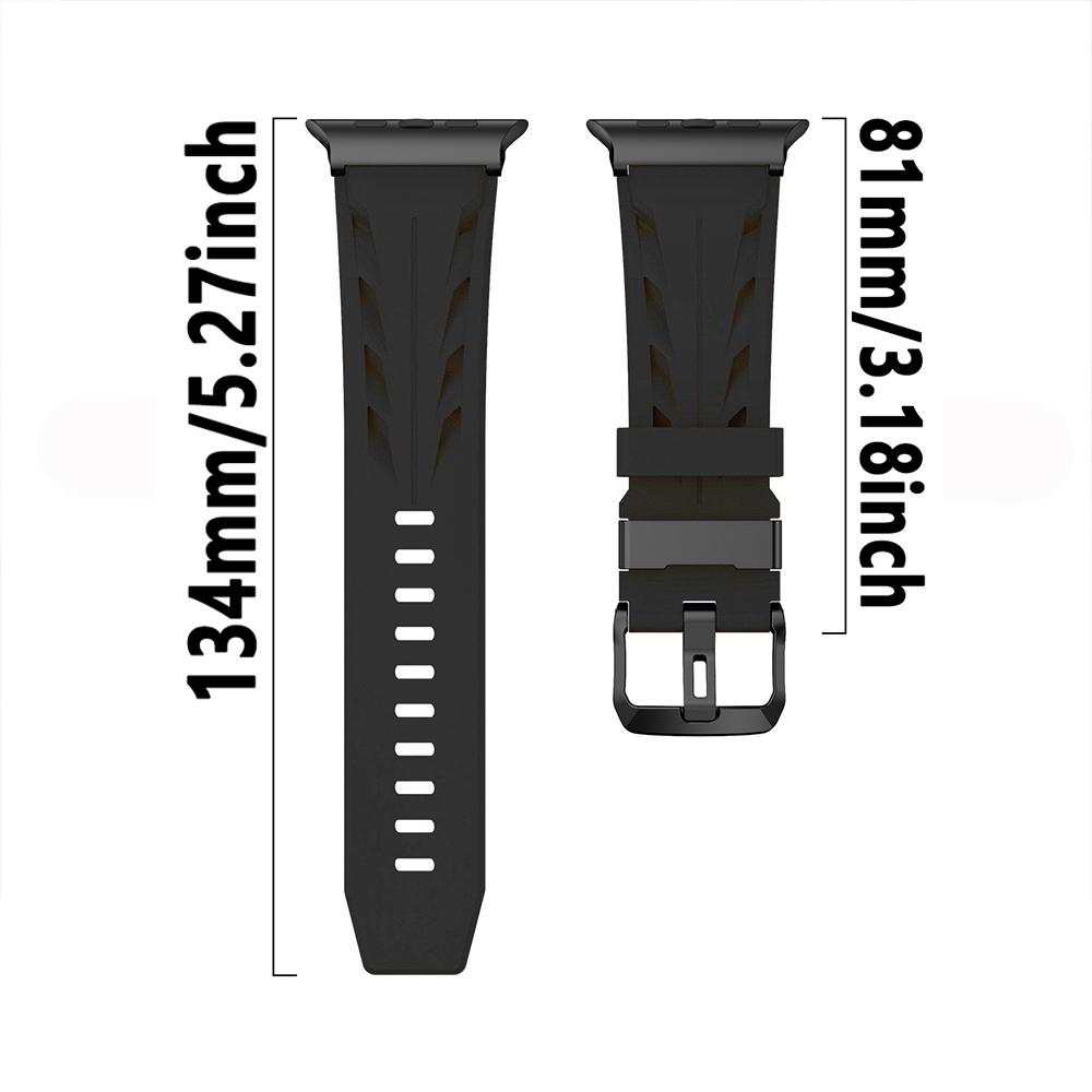 Silicone Bracelet for Apple Watch Ultra 3 2 49mm 46mm 45mm 44mm Sports Luxury Band For Iwatch Series 11 10 9 8 7 6 5 4 Se3 Strap