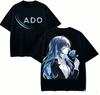 Ado Anime Lover T-shirt Harajuku Cotton New Model High Street Retro Fashion Oversized Unisex Couples Soft High Quality Couples